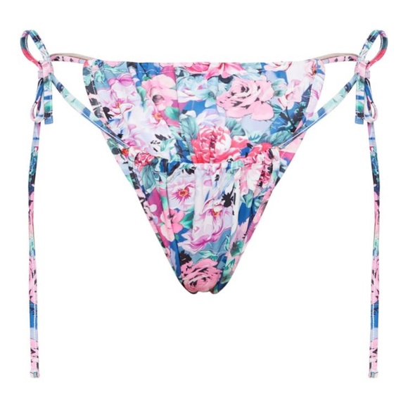 💜 NEW Purple Floral Bikini Bottom | Size Large 👙 - Picture 7 of 10